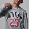 Jordan Practice Flight Long Sleeve Tee With Letter And Number Print Kids Tops Gray 95C591-GEH