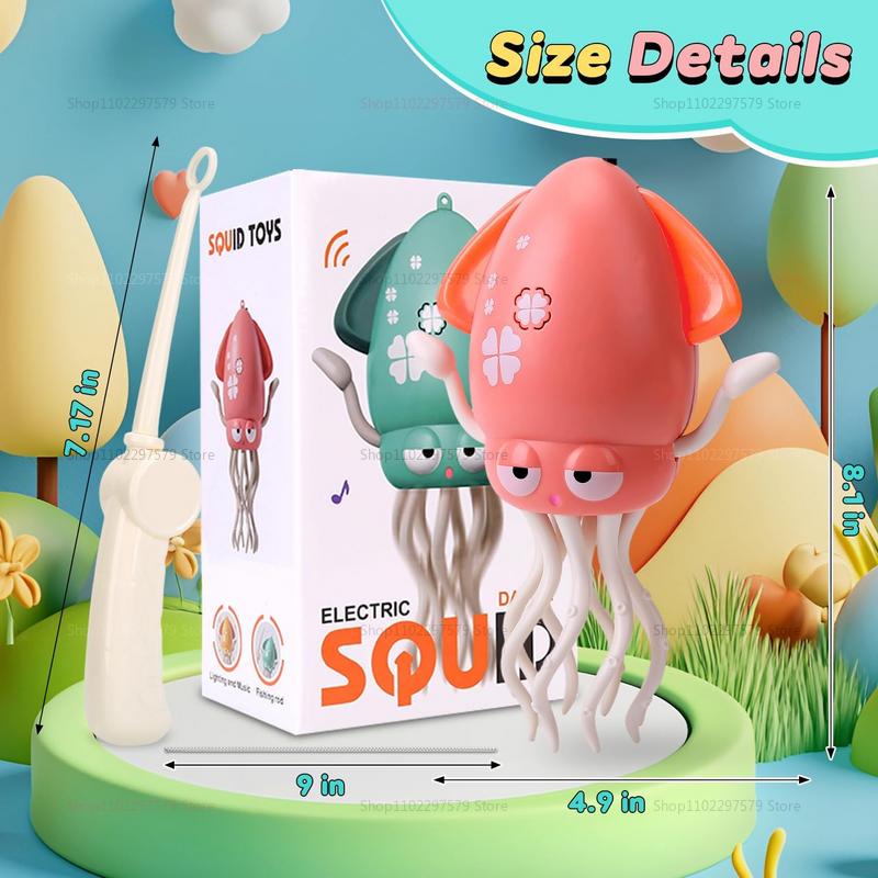 Magic Electronic Dancing Squid Toy with Lights Music and Interactive Induction Tummy Time Gift for Toddlers Baby Development Kid