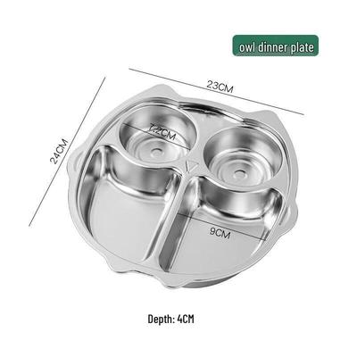 Yuyi Angel Kids' 304 SS Divided Plate