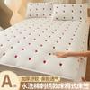 Thickened Oversized Soft Mattress Protector, Solid Color Fitted Sheet, Embroidered Mattress Cover
