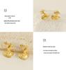 European-American Fashion Stainless Steel Irregular Design Earrings - Versatile Titanium Statement Jewelry