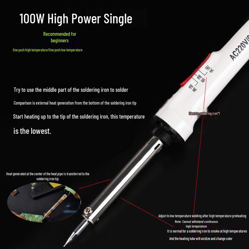 High-Power Electric Soldering Iron Set with Temperature Control, Ideal for Industrial and Home Use