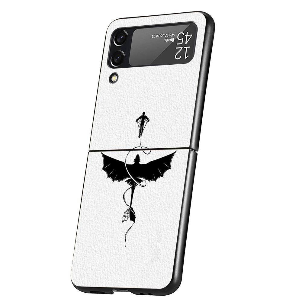 Drachen Handyhülle Für Samsung Galaxy Z Flip 3 4 5 6 7 Hart Schwarz Faltbar PC Für Samsung Z Flip3 Flip4 Flip5 Hülle