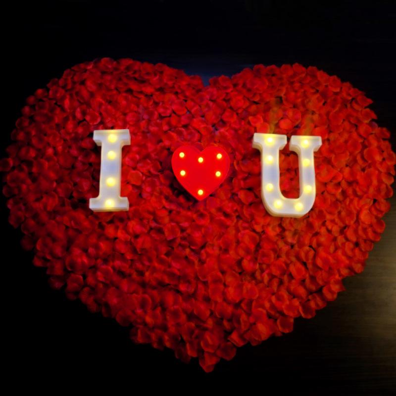 Romantic Proposal & Birthday Decor: LED Alphabet & Number Lights for Surprise Atmosphere