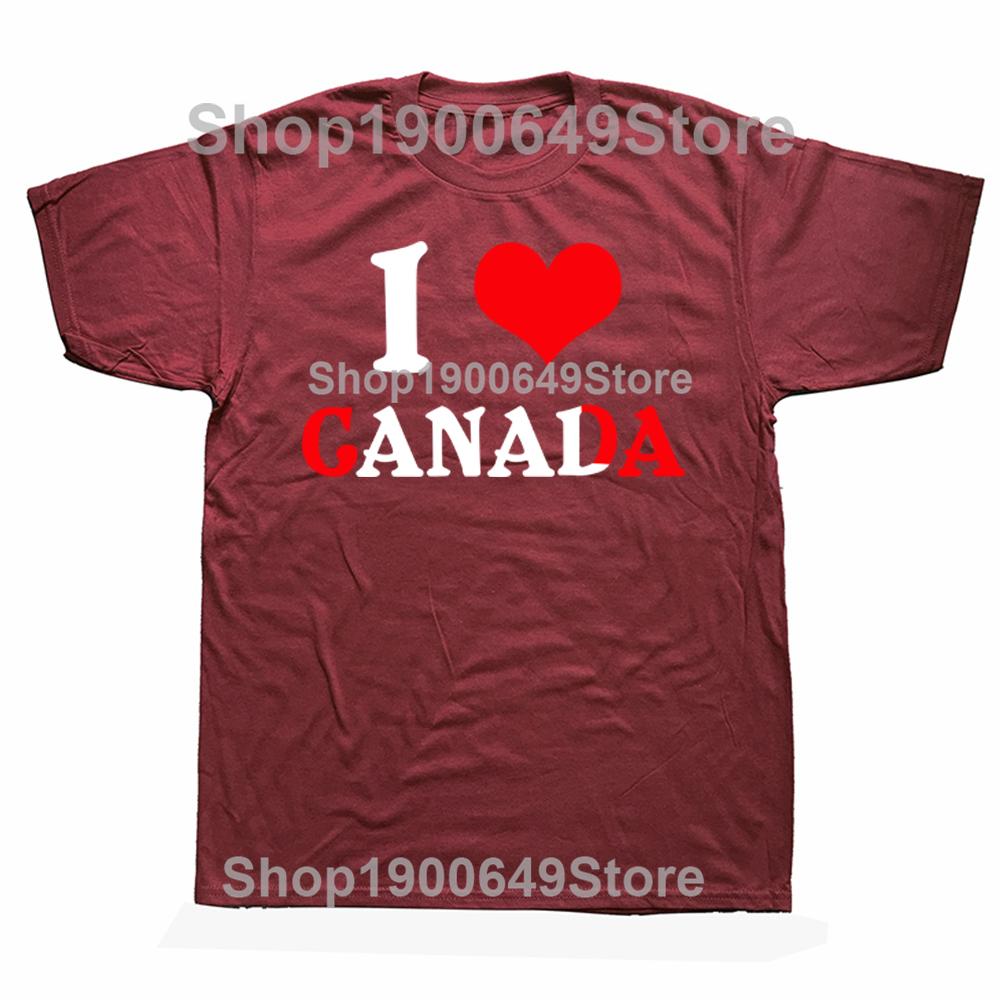 

I Love Canada T Shirt Funny Humor Streetwears 100 Cotton Unisex Oneck Soft Tshirts for Men Women 3XL