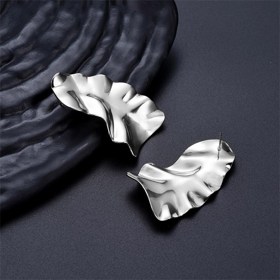 New Shiny Pendant Earrings Rose Gold Simple Rectangular Earrings Ladies Exquisite Earrings Stud Earrings