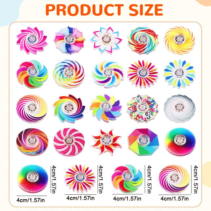 12/24Pcs Mini Ranbow Fidget Spinner for Kids Birthday Party Favors Goodie Pinata Fillers Easter Christmas Gift Stress Relief Toy