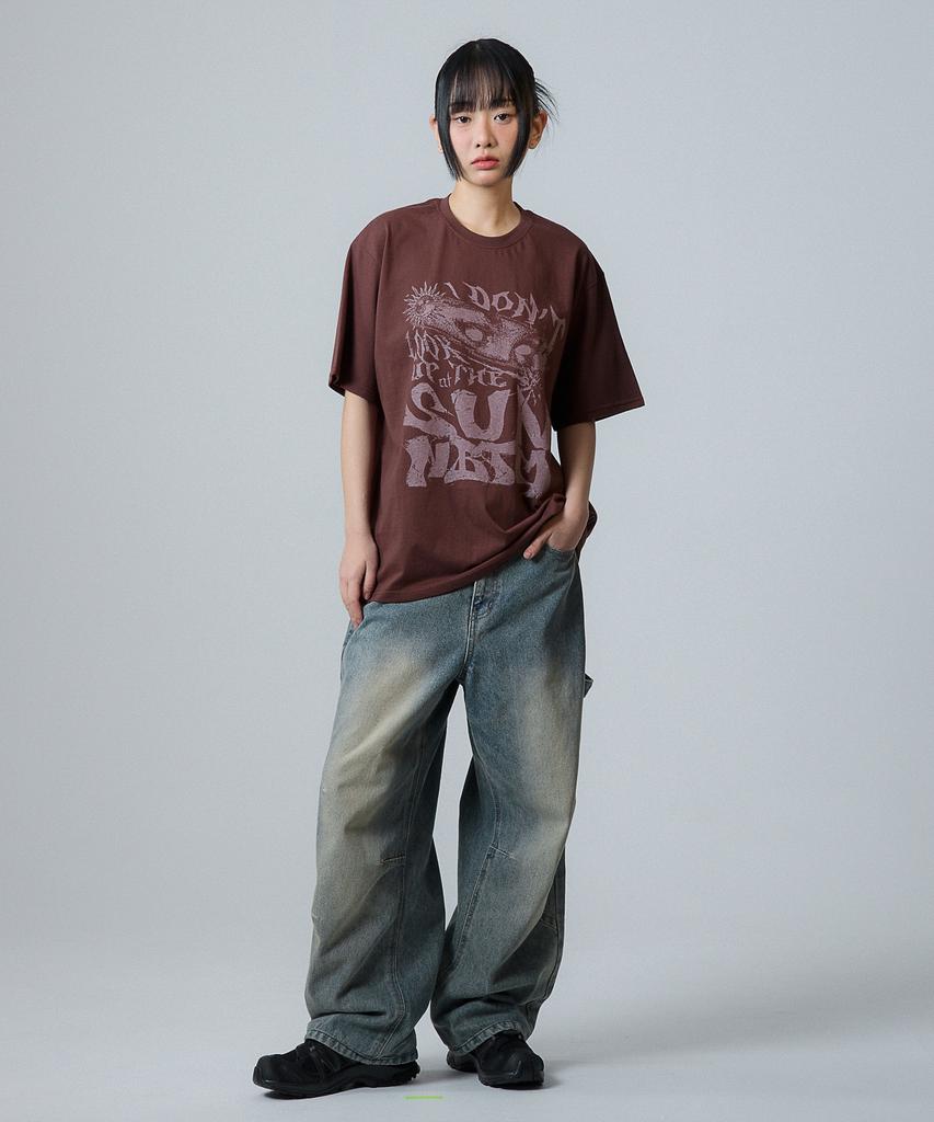 Nasttingijeubeleoldaenmi Sun Artwork Tee_Brown