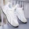 Spring and Autumn Sneakers Men's Fashion Lightweight Casual Shoes Comfortable Versatile Travel Shoes Net Surface Leather Surface Men's Shoes