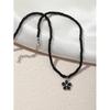 1pc Dainty Flower Charm Beaded Necklace, Perfect for Valentines & Everyday Sweet Style