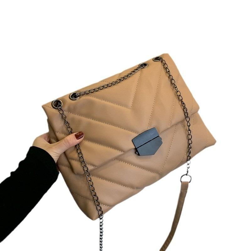 Women's Large-capacity Bag Autumn and Winter New Trendy Fashion Versatile Chain Messenger Bag Shoulder Small Square Bag