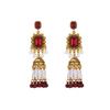 Bohemian Ethnic Pearl Tassel Earrings with Indian-Style Bells and Niche Crystals