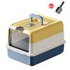 Large Size Cat Litter Box Full Enclosure Odor Control Splash Proof Portable Cat Toilet Cat Poop Pan with Cat Sand Spoon Included