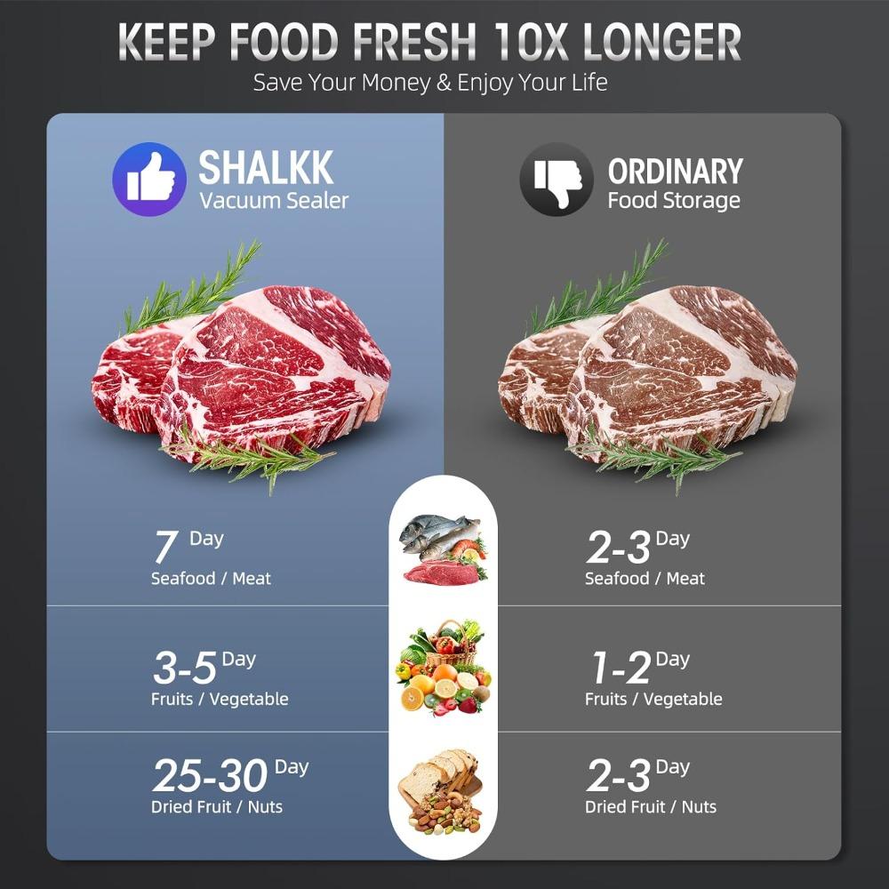 Automatic Powerful Mini Household Vacuum Preservation Machine Bags 70kpa Dry Food and Moist Food Vacuum Sealer With Seal Bags