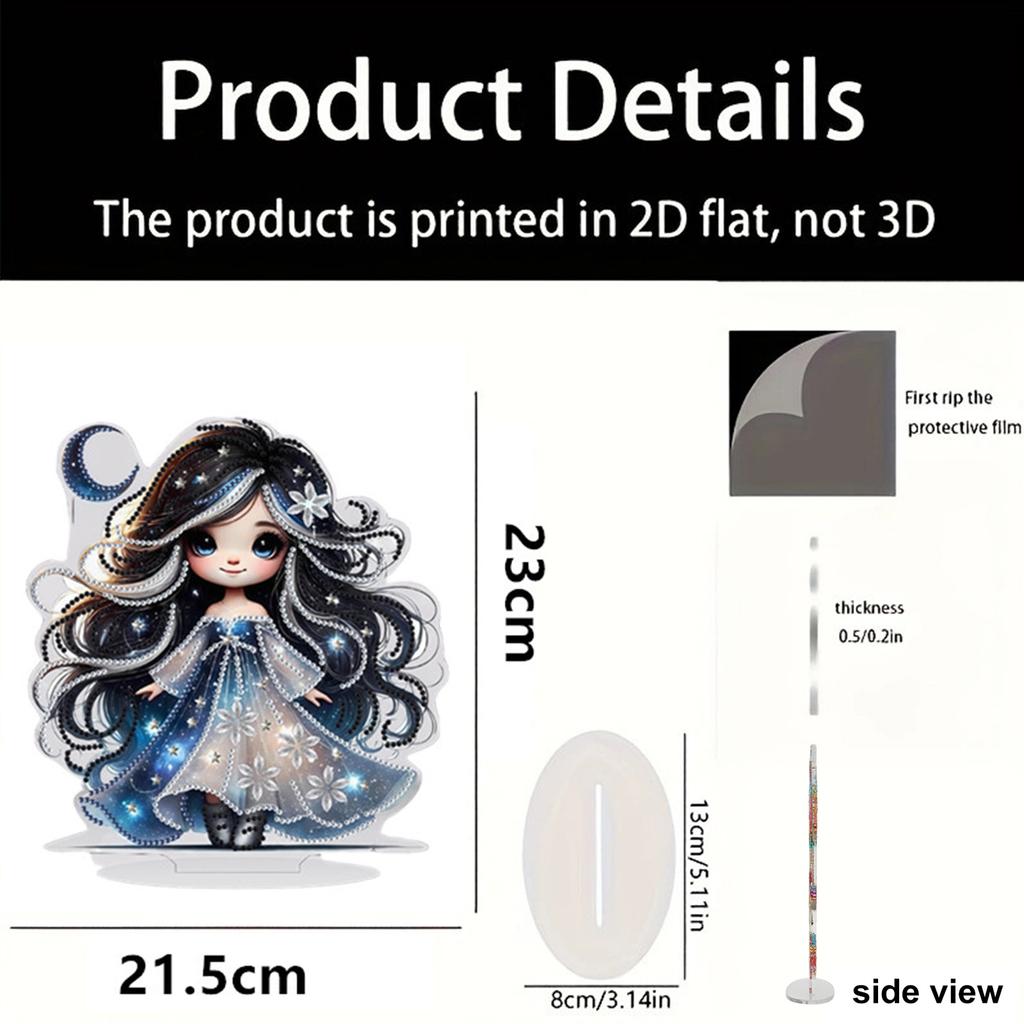 2D Flachdruck DIY Tischplatte Diamantmalerei Ornament-Kits Doppelseitig bedruckt Einseitige Bohrung für Heim-Büro-Schreibtischdeko