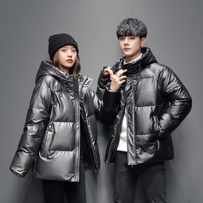 New Short Down Jacket Men's Couple Trend Fashion Loose Hooded Top