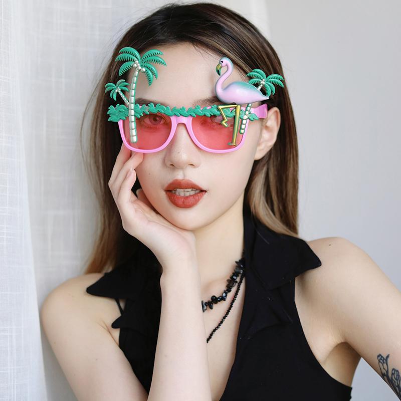 

Очки для вечеринки Flamingo Солнцезащитные очки для вечеринки Hawaii Солнцезащитные очки Beach Подарки для вечеринки розовый