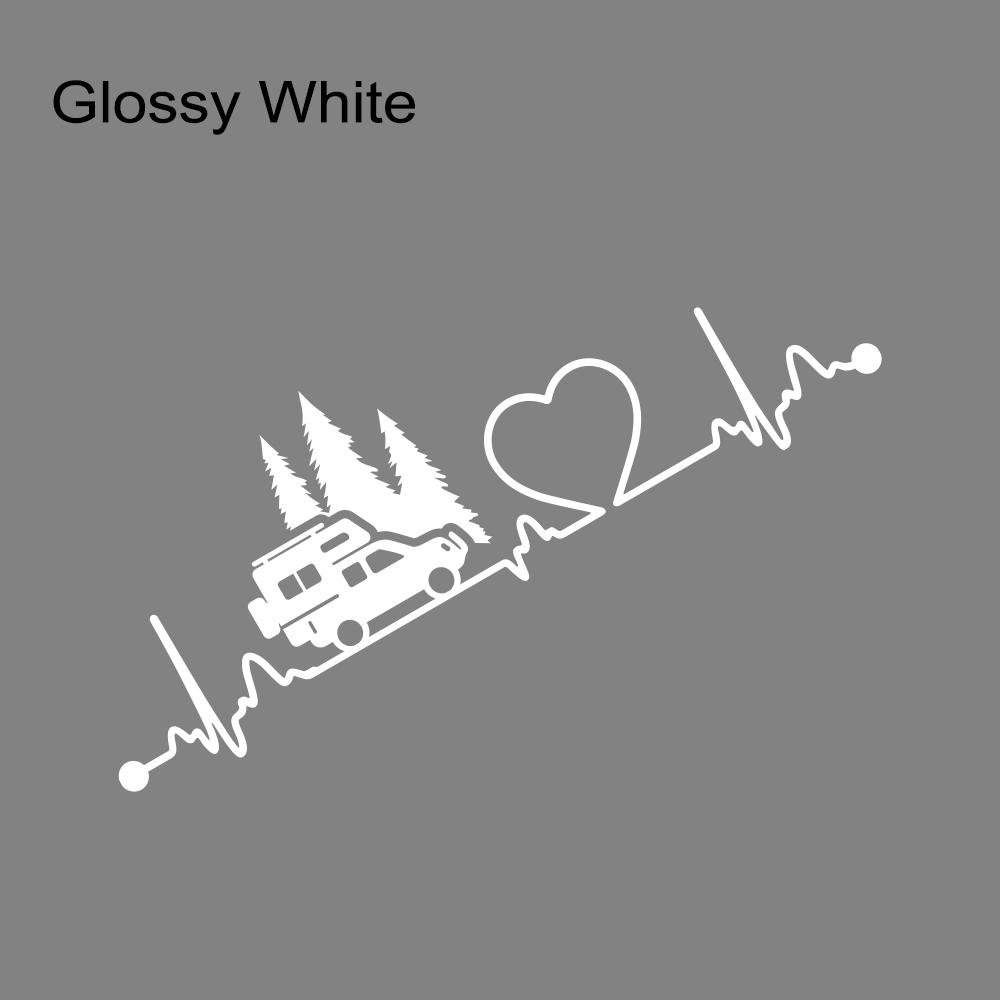 Car Window Side Sticker Fit Pickup Truck Camper Graphics Heartbeat Trees Decor Decal Vinyl Film Cover Auto Tuning Accessories