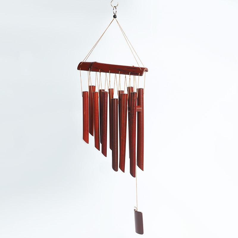 Handmade Tubes Bamboo Bell Natural Wind Chimes  Indoors Pendant Balcony Home Hotel Decor Outdoor Yard Garden Windchime Crafts