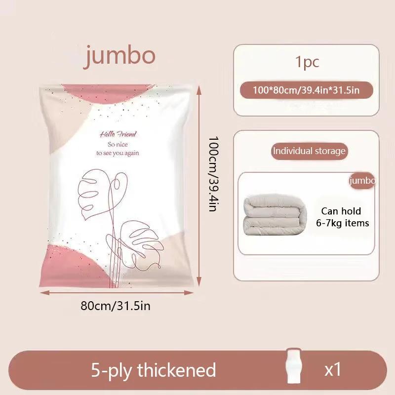1pcs Vacuum Storage Bag, Household Cotton Quilt, Clothing Storage, Compression Bag, No Pumping, Thick Moving Packaging Bag