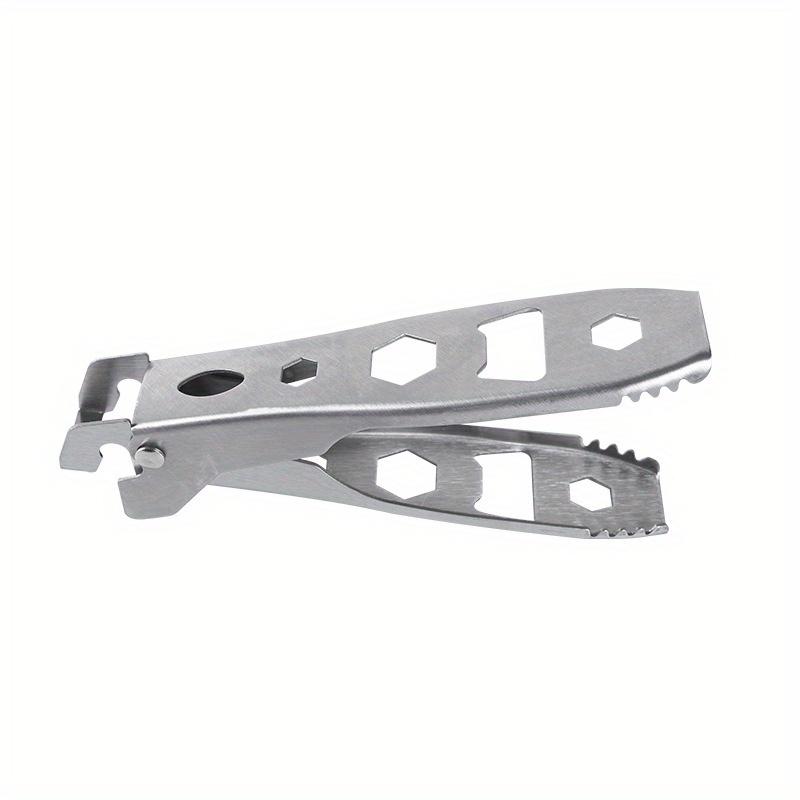 

Outdoor Camping Equipment Anti-scalding Pot Holder Multifunctional Barbecue Clip Bottle Opener Picnic Food Clip Kitchen Tools серебряный серый