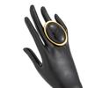 Einfacher ovaler Harz-Fingerring Eleganter Stil Leichter Luxus Retro-Ohrringe Tägliches Tragen
