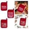 Christmas Pot Holders for Kitchen Potholders 25x18cm Non Slip Heat Resistant Oven Mitts Pad