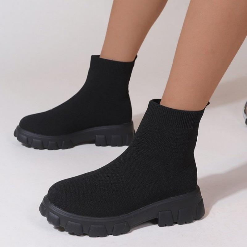 Thick Soled Fly Woven Mesh Short Tube Socks for Women, Plus Size Couple, High Top Fly Woven Boots