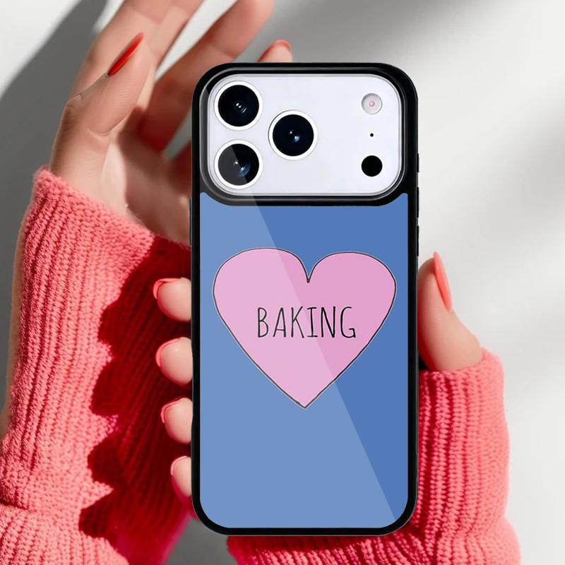Love Baking Chef Knife Phone Case for iPhone 17 16 15 14 13 Pro Max Back Cover for 12 11 Pro Coque