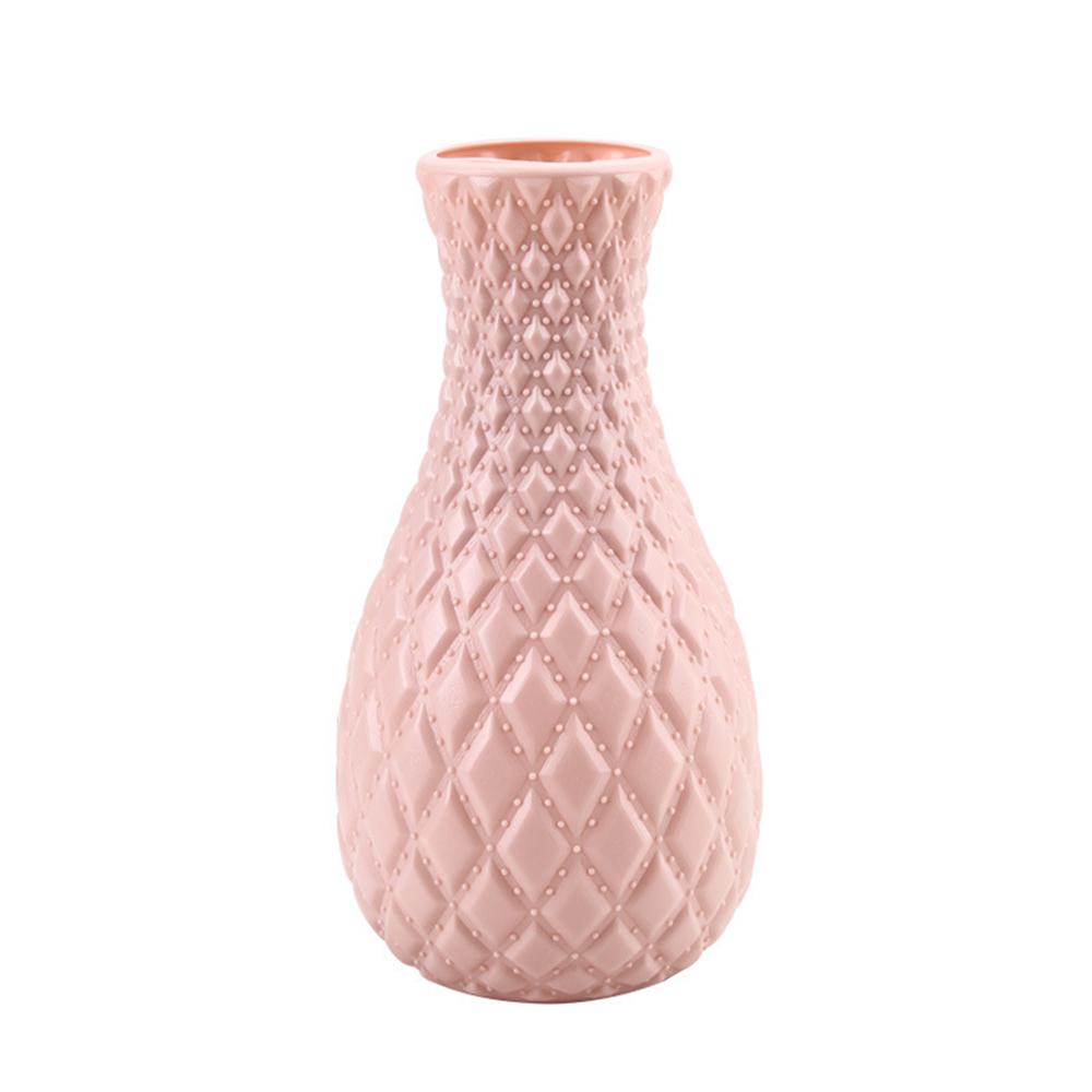 Unbreakable Plastic Flower Vase Decoration Home White Imitation Ceramic Vases Flower Pot Decor Nordic Style Flower Container