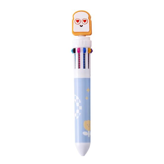 Fast Food Themed 10-Color Ballpoint Pen French Fries Burger Topper Designs Multi-Color Writing Tool for Journaling And Notes