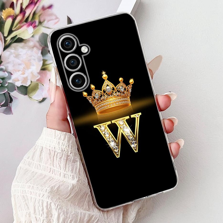 For Samsung Galaxy S23 FE Case S23 Plus New Crown Letters Cover Soft Slim Phone Case For Samsung S23 Ultra S 23 S23+ Fundas Bags