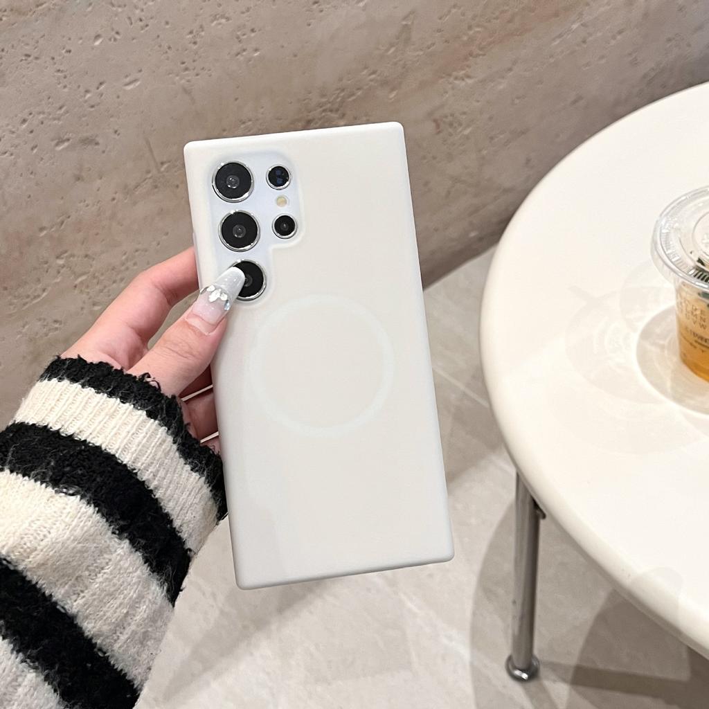 Samsung S25 Ultra Liquid Jelly Magnetic Suction Phone Case Suitable for S24 Skin Feeling S23FE Full Inclusive Anti Fall Protection Case
