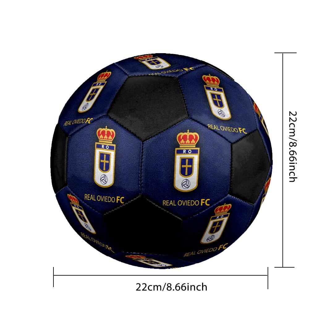 Real Oviedo size5 Soccer Ball, colorful, suitable for all ages, machine-stitched, PVC material, competition grade,durable and high bounce