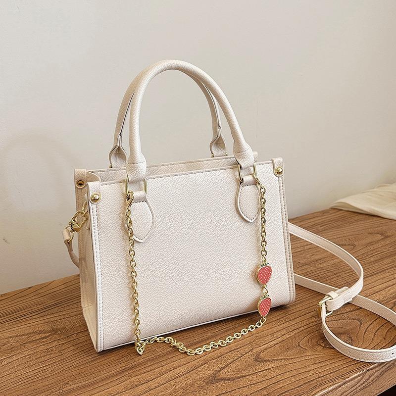 

Модная классическая женская сумка, маленькая сумка-тоут, портативная сумка через плечо, однотонная сумка подмышку. белый