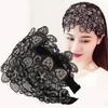 Floral Pattern Lace Headband Wide Headband Lace Mesh Hair Band New Hair Hoop Daily Wear