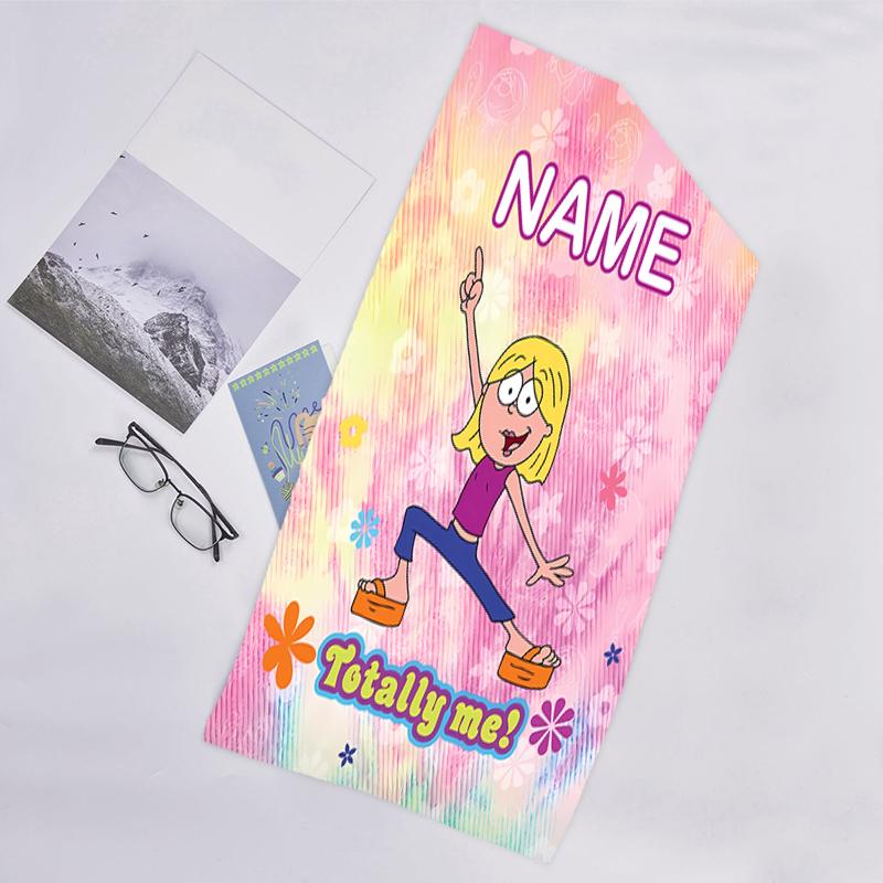 1pc Lizzie McGuire Y Sus Locuras2 Beach Towel with Custom Name, Beach/Swimming/Bath/Picnic/Camping Towel, Suitable for Seaside Beaches