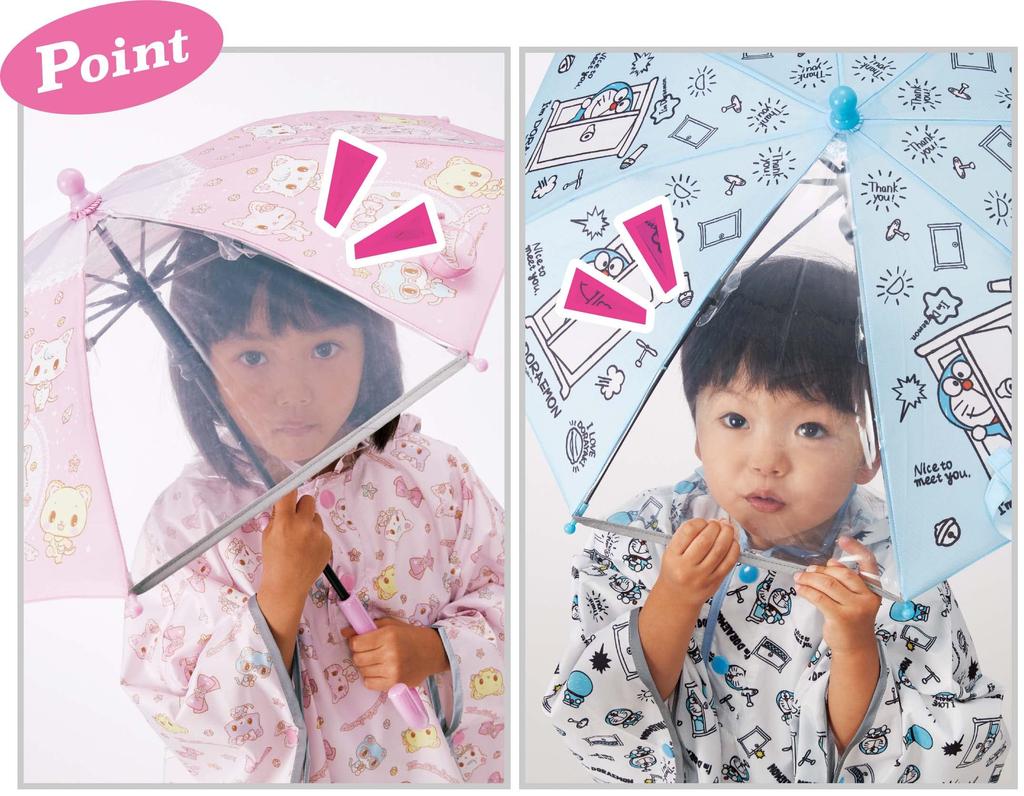 Umbrella 35cm Kitty Lovely Flower For years old Approximately Comes with a transparent window to ensure visibility to prevent fingers from getting