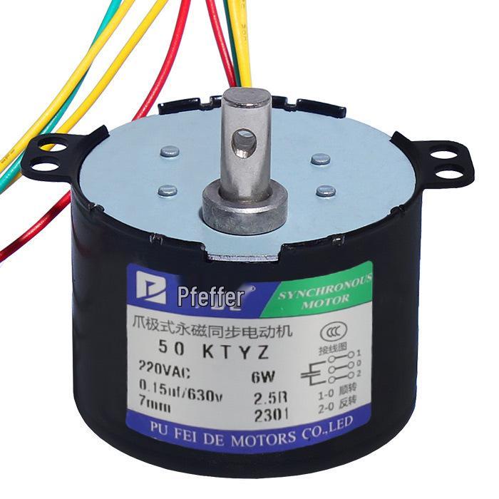 50KTYZ 220V Synchronní motor s permanentním magnetem s drápkovými póly, Ovládání chodu vpřed/vzad, 6W.