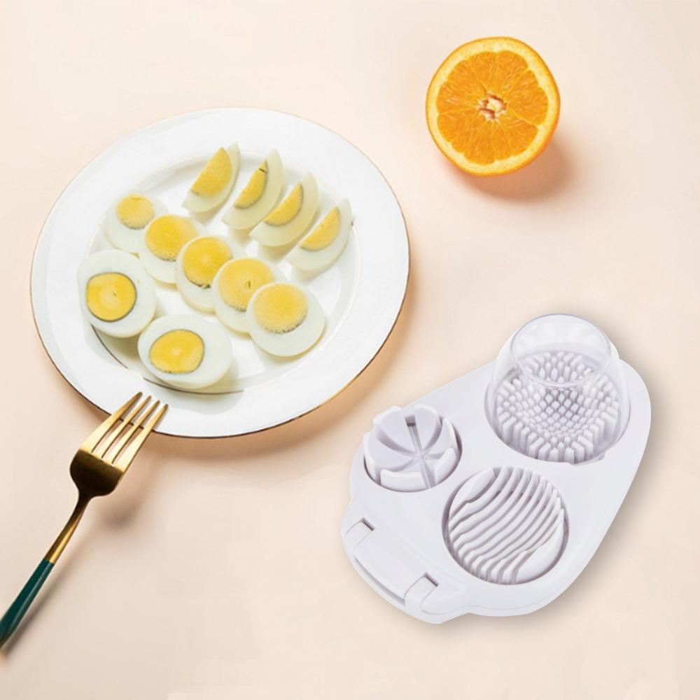 3 In 1 Egg Cutter White Fruit Cutter Kitchen Gadgets Egg Slicer Mushroom