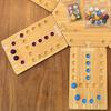Marble Board Game Kit Eco-friendly Compact Portable Easy to Use Classic Strategy Wooden Board Game Entertainment Tool
