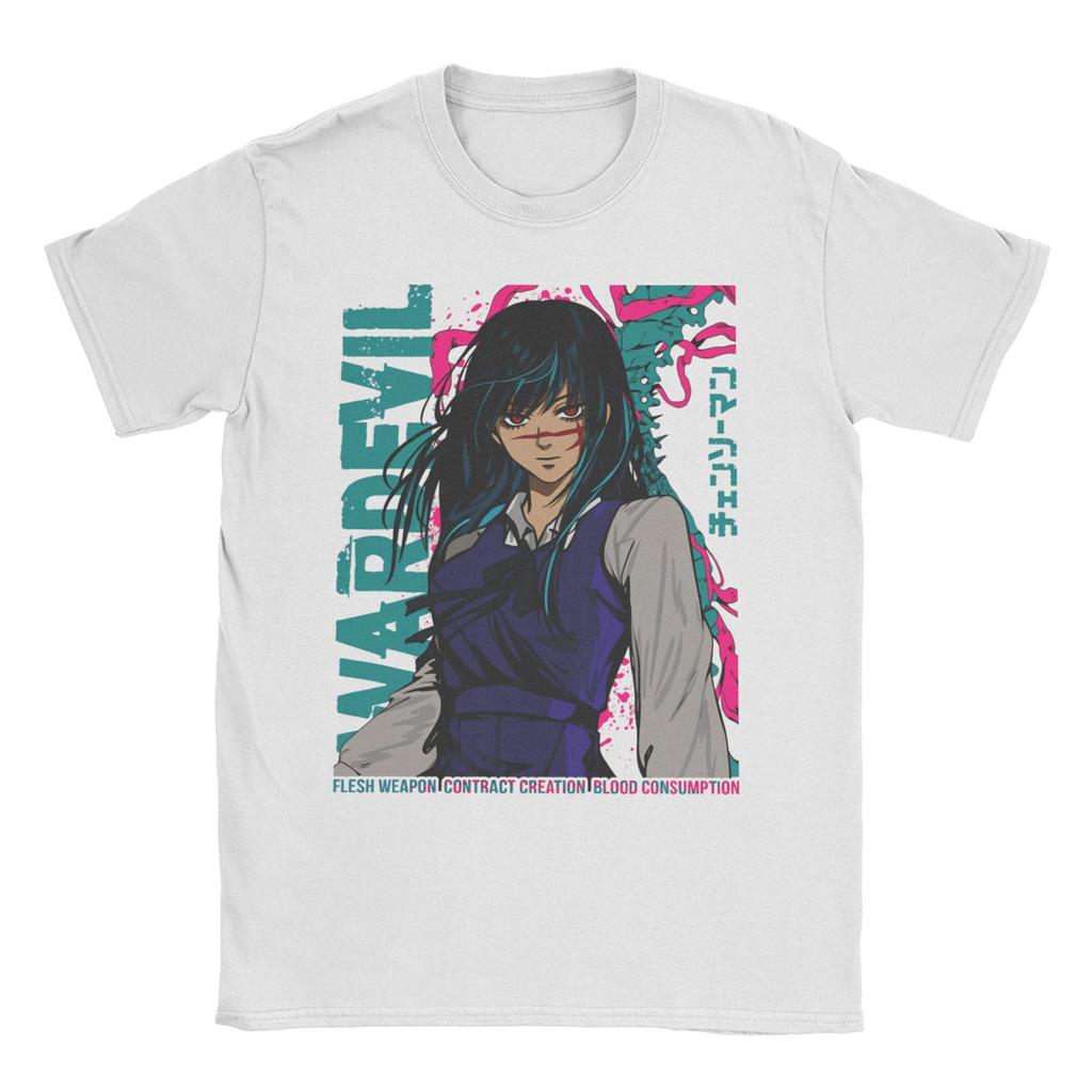 Herren Damen T-Shirts Yoru Chainsaw Man Anime Lustig 100% Baumwolle T-Shirt Tanaka Rückenmarks-Schwert T-Shirt Kleidung Übergröße