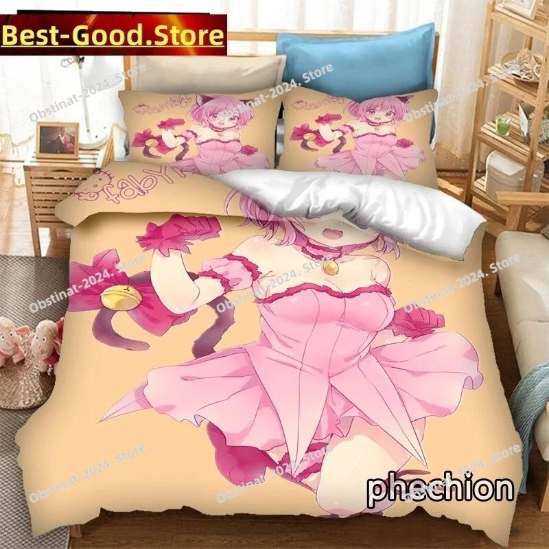 3D Anime Tokyo Mew Mew Bedding Set Duvet Cover Full Queen King Size Pillowcase Bed Print Bed Set Aldult Kid Bedroom Single Twin