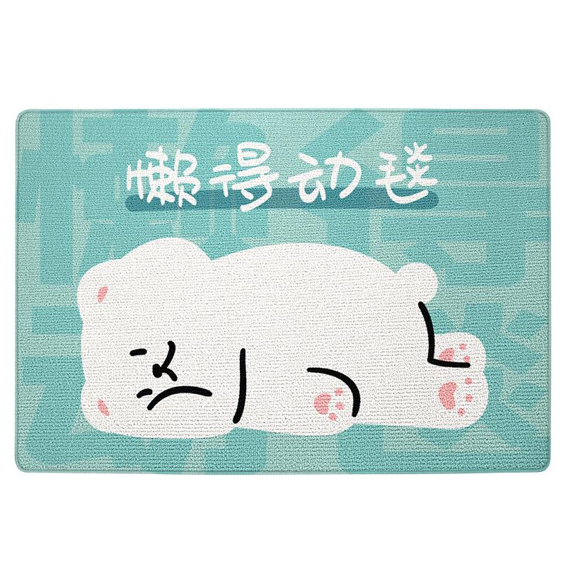 Cartoon ins Zwinger Samt Eingangstürmatte verschleißfest Fußmatte Hauseingang verdickt pflegeleicht Staubentfernung rutschfeste Matte