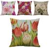 Vintage Flower Cotton Linen Cushion Cover Soft Decorative Pillow Case For Home Comfort