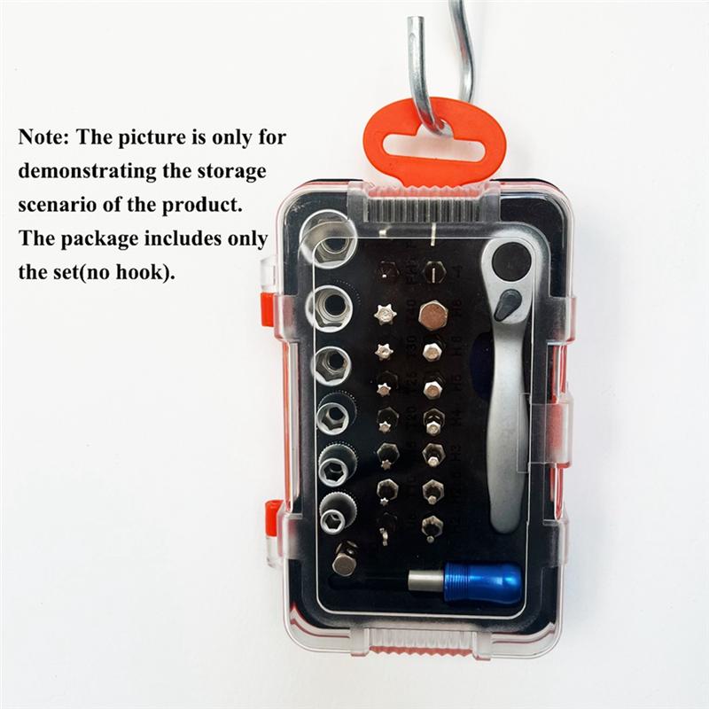 A74E-Mini Ratchet Wrench Set–27 In 1 With Bits& Socket Wrench, Versatile Tool For Household For Daily Maintenance