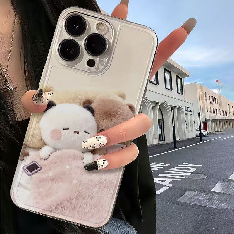 Cute bear for iphone17promax mobile phone case apple 16/14pro Japan and Korea 13/12/15/11x