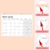 New Jan. 2026 - Jun. 2027 2026 Calendar with Hook Holidays Marked Wall Calendar Thick Paper Colorful Hanging Calendar Office