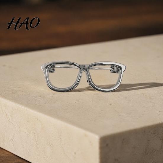 Women Decorative Pin Alloy Glasses Brooch for Men Women, Eyeglasses Shape Lapel Zinc Pin, Accessory Suits Shirts Sweaters Daily Outfit