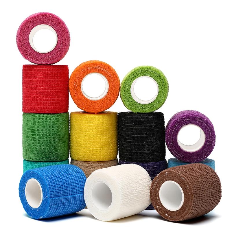 Colorful Athletic Wrap Tape Self Adhesive Elastic Bandage Elastoplast Sports Protector Knee Finger Ankle Palm Shoulder